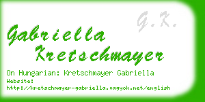 gabriella kretschmayer business card